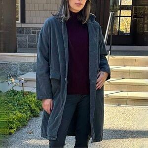 CP Shades Morgan Wide Wale Corduroy Coat Size L Blue